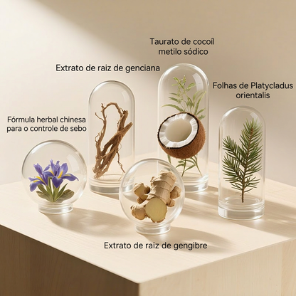 Champú de jengibre QUARXERY para limpieza profunda, equilibrio del control de grasa y crecimiento del cabello